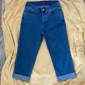 NYDJ cropped jeans with embellished cuffs size 2